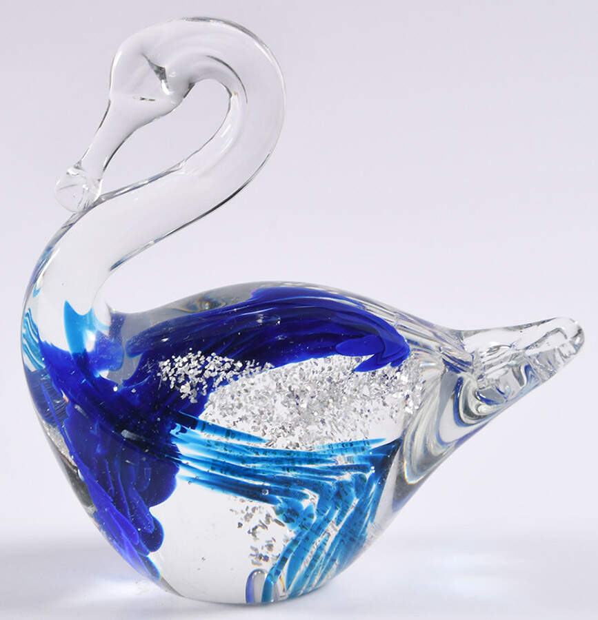 Murano Figurines Swan-Blue - No Box by Murano Glass-1