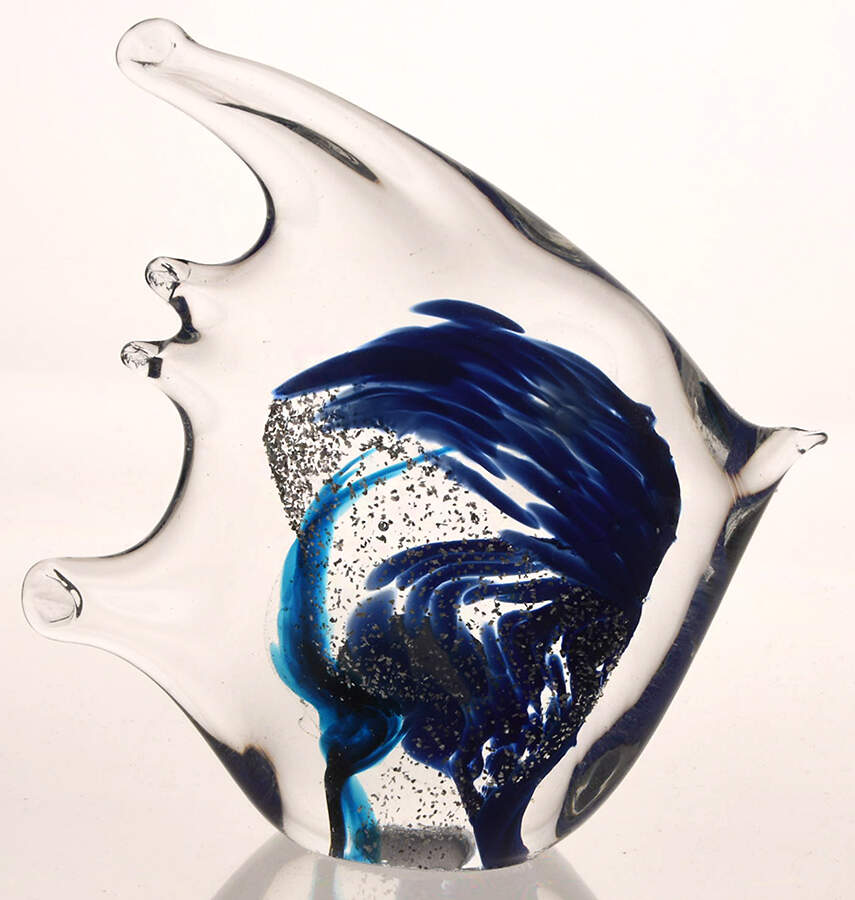 Murano Figurines Fish-Blue/Aqua Inside - No Box by Murano Glass-1