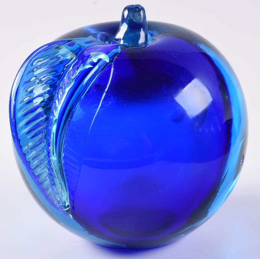 Murano Figurines Apple-Blue - No Box by Murano Glass-1
