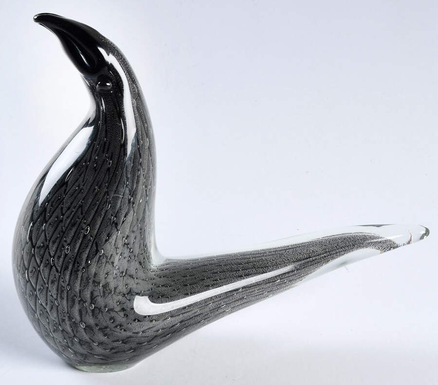 Murano Figurines Black Bird - No Box by Murano Glass-1