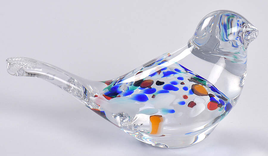 Murano Figurines Mini Bird Sitting - No Box by Murano Glass-1