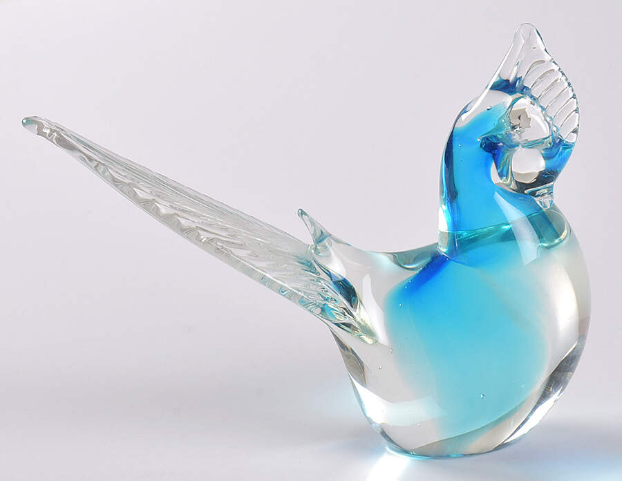 Murano Figurines Bird - Crested - No Box by Murano Glass-1