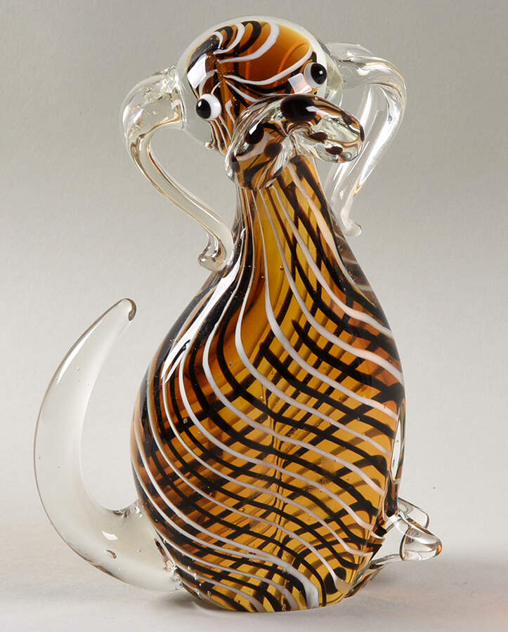 Murano Figurines Filigrana Dog - No Box by Murano Glass-1
