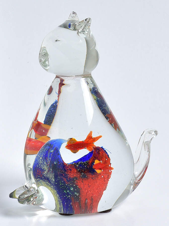 Murano Figurines Cat Aquarium - No Box by Murano Glass-1