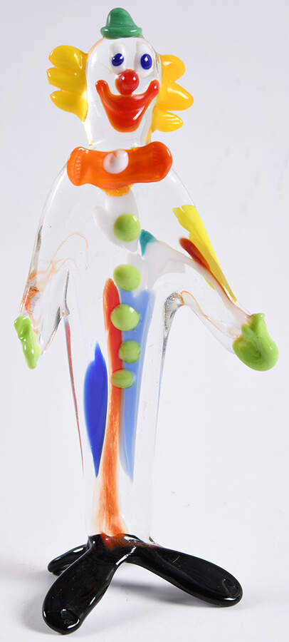 Murano Figurines Clown Flat Multicolor - No Box by Murano Glass-1
