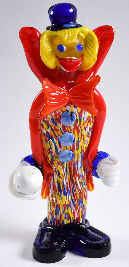Murano Figurines Clown Holding Ball - No Box by Murano Glass-1
