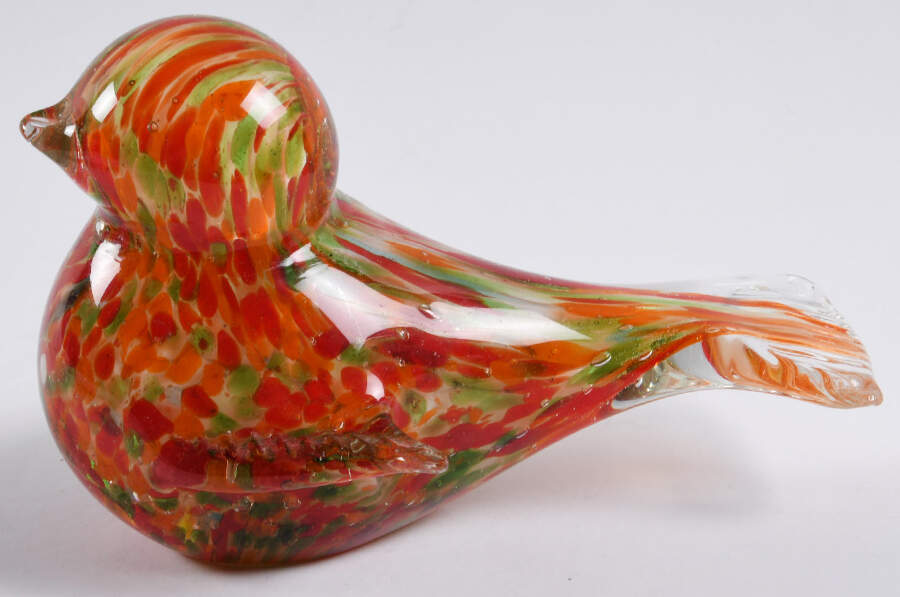 Murano Figurines Bird-Red,Green,Orange  - No Box by Murano Glass-1