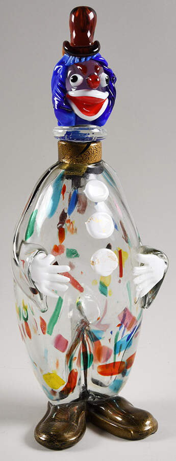 Murano Figurines Clown Decanter - No Box by Murano Glass-1
