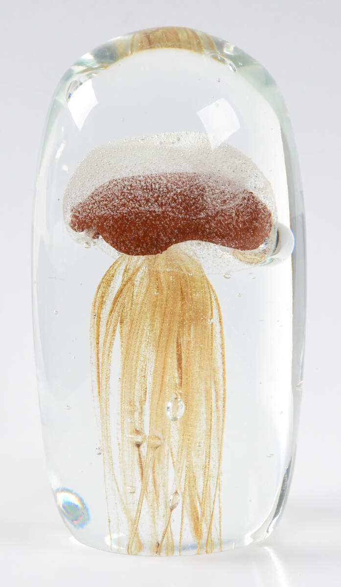Murano Figurines Jellyfish Paperweight-Brown - No Box by Murano Glass-1