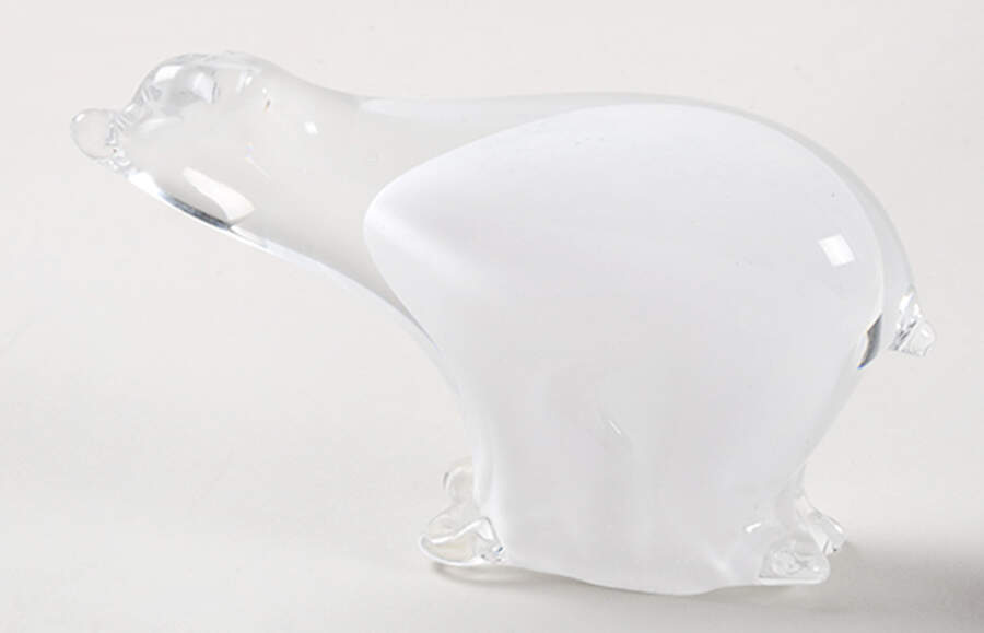 Murano Figurines Polar Bear White - No Box by Murano Glass-1