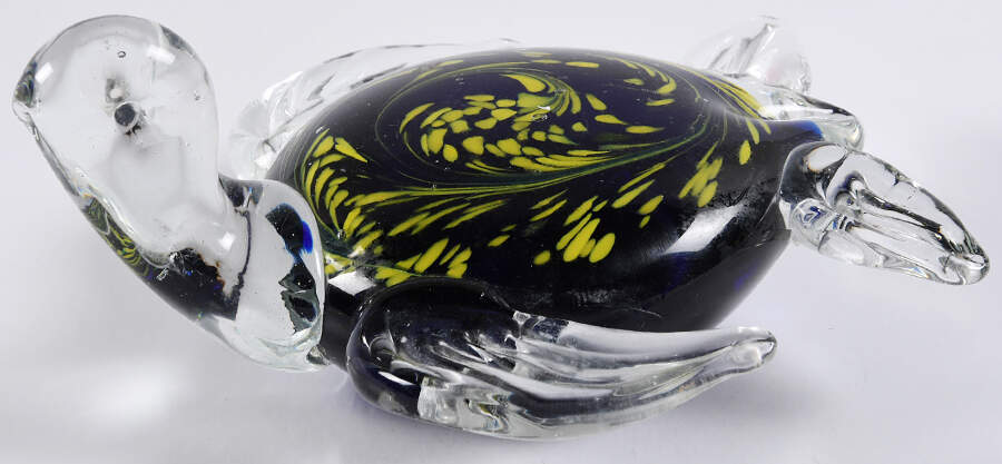 Murano Figurines Sea Turtle Yellow Blue - No Box by Murano Glass-1