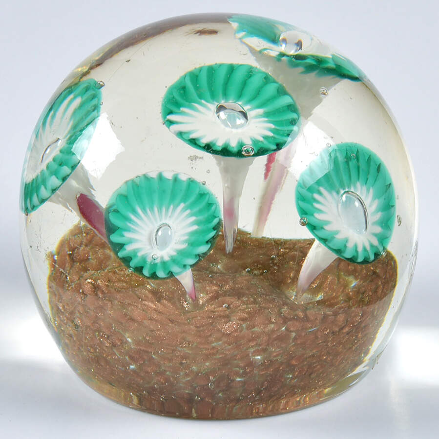 Murano Figurines Paperweight - Green Flowers - No Box by Murano Glass-1