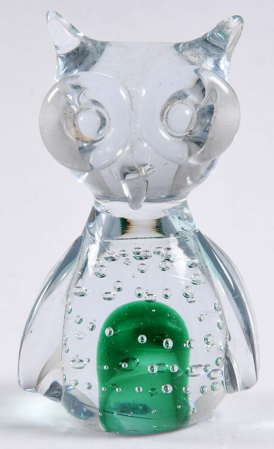 Murano Figurines Owl Green Bubbles - No Box by Murano Glass-1