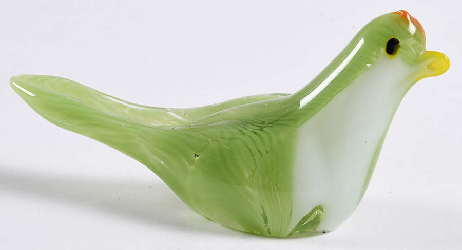 Murano Figurines Lime Green Bird Small - No Box by Murano Glass-1