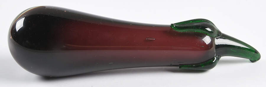Murano Figurines Eggplant Paperweight - No Box by Murano Glass-1