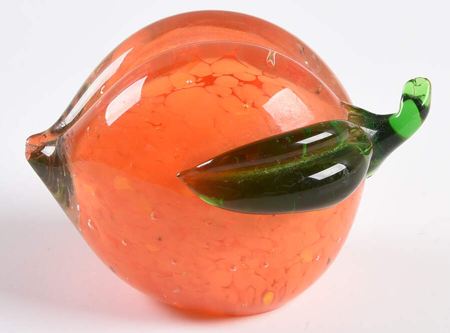 Murano Figurines Peach Paperweight - No Box by Murano Glass-1