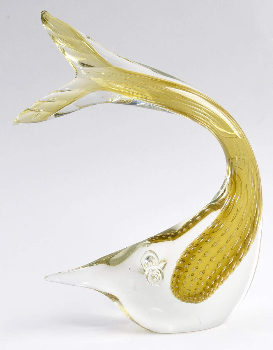 Murano Figurines Fish-Yellow & Clear - No Box by Murano Glass-1