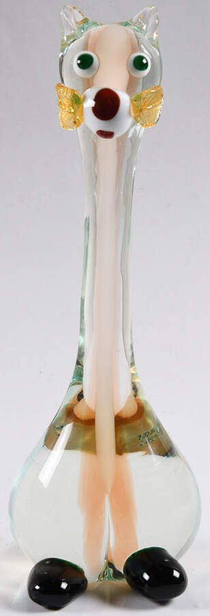 Murano Figurines Cat - Long Neck - No Box by Murano Glass-1