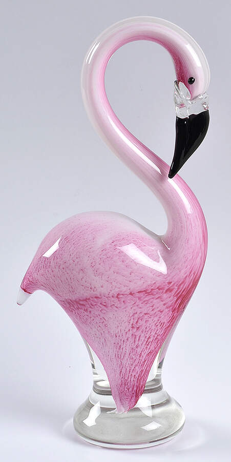 Murano Figurines Pink Flamingo - No Box by Murano Glass-1