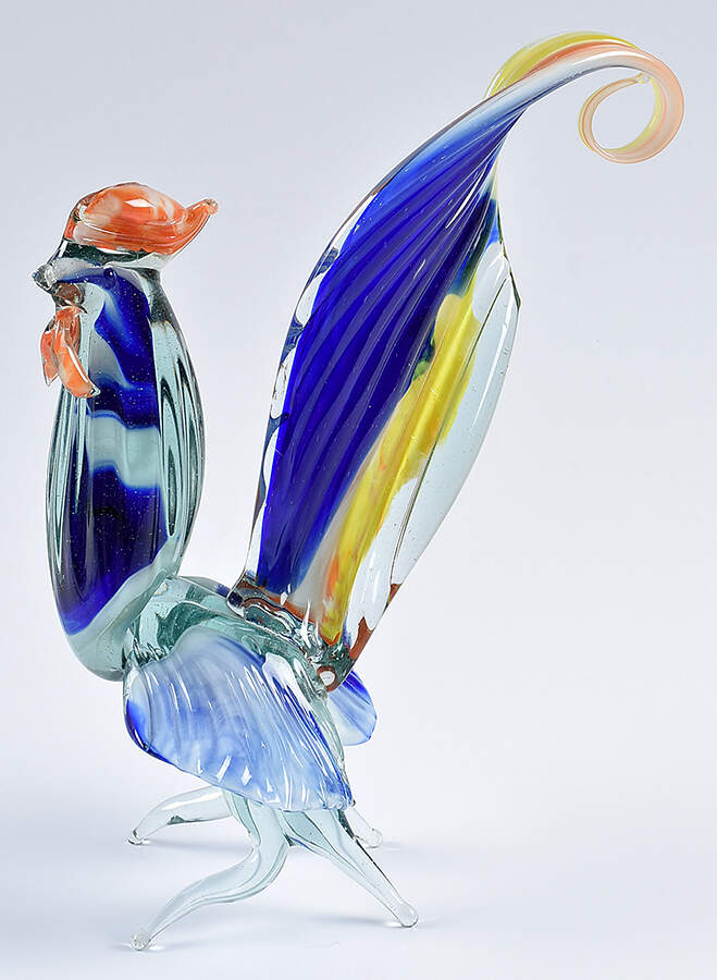 Murano Figurines Rooster - Mulitcolor  - No Box by Murano Glass-1