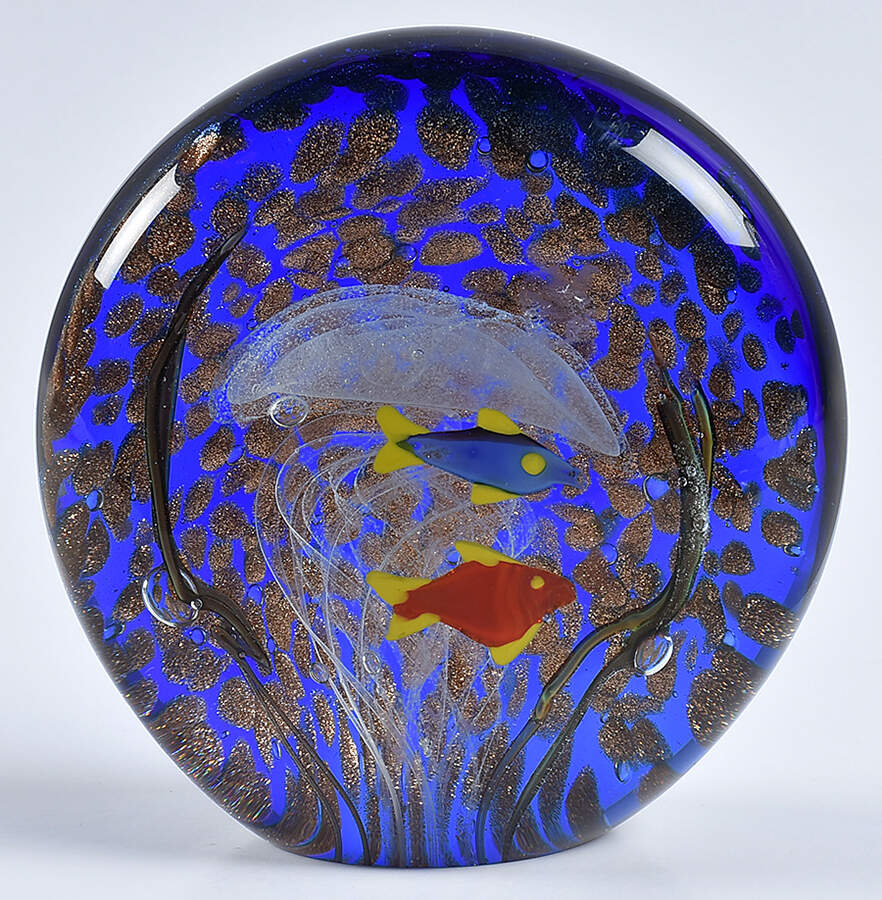 Murano Figurines Jellyfish Side Seascape - No Box by Murano Glass-1