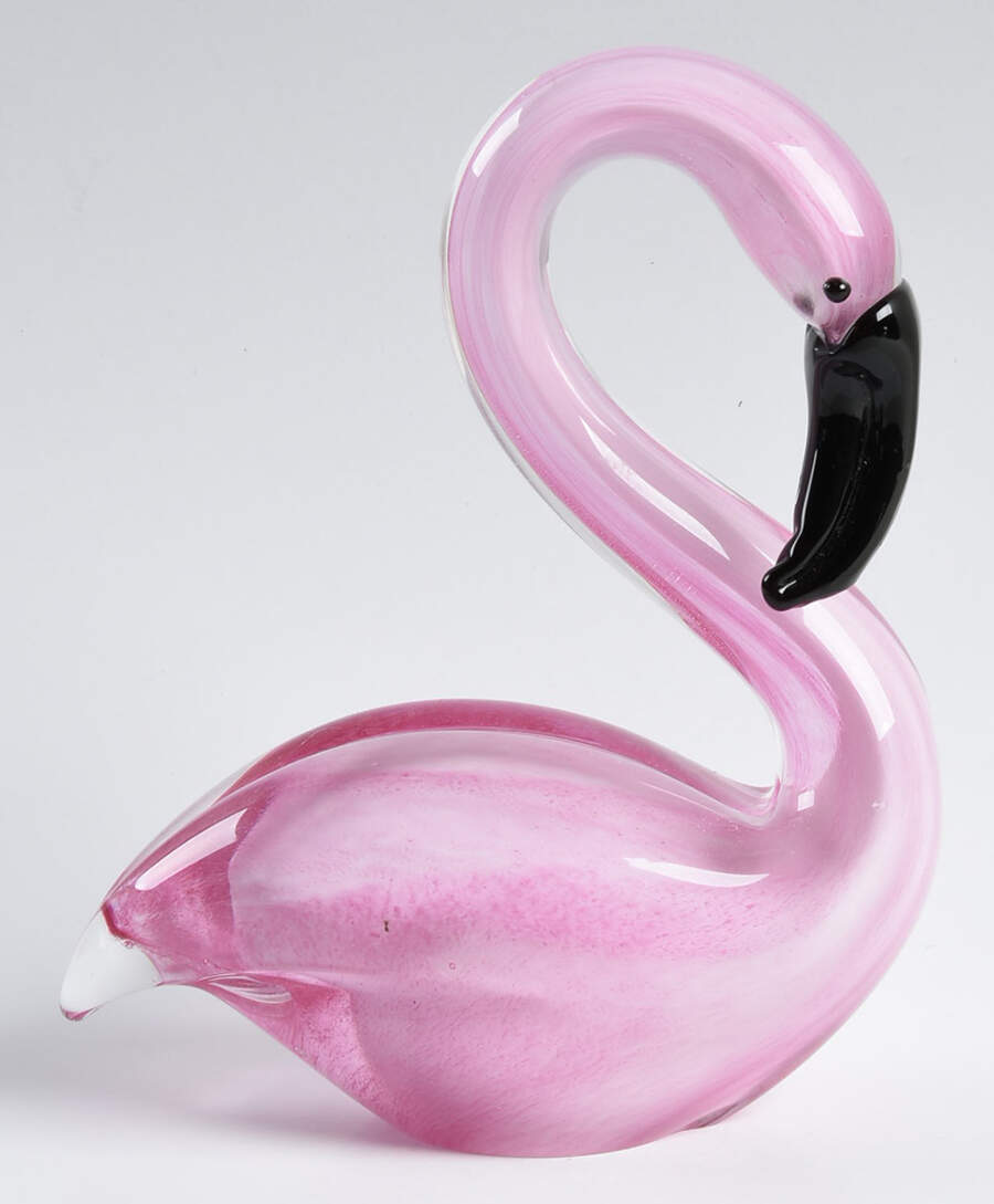 Murano Figurines Flamingo Sitting - No Box by Murano Glass-1