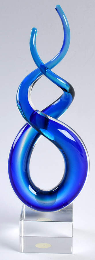 Murano Figurines Love Knot-Cobalt - No Box by Murano Glass-1
