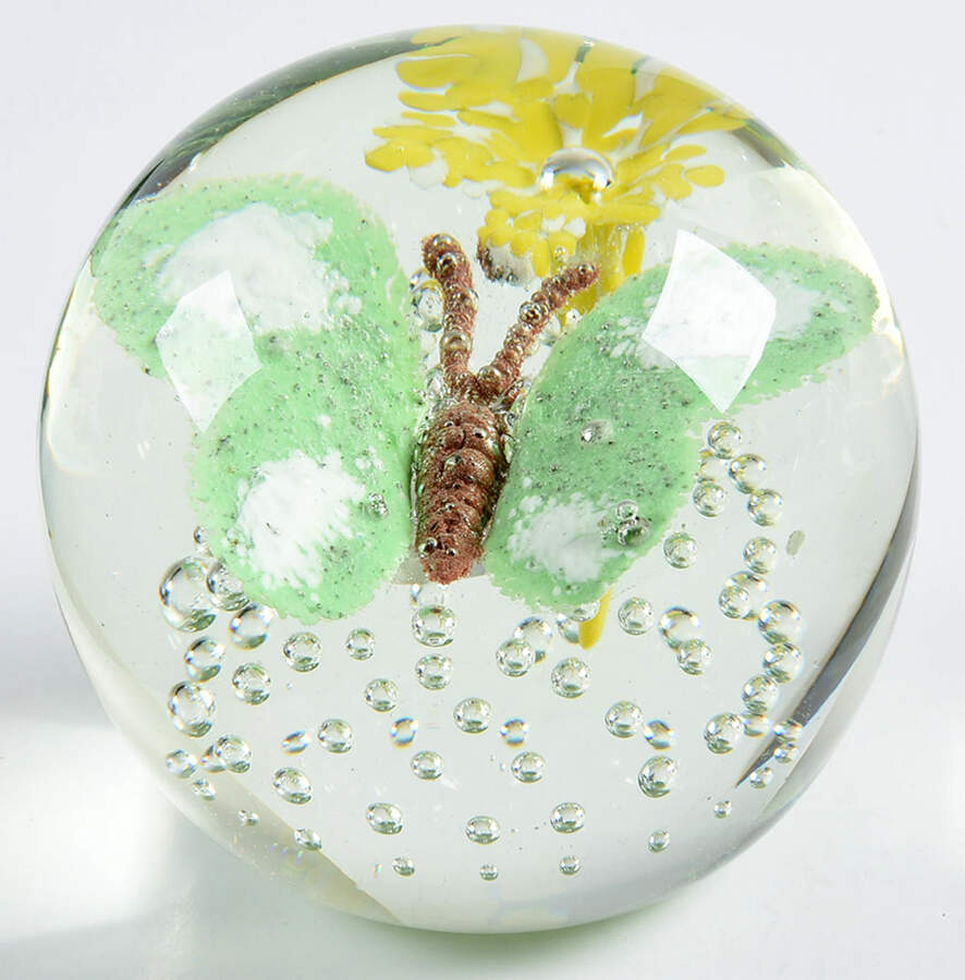 Murano Figurines Butterfly,Flower ,Bubbles-Paperweight - No Box by Murano Glass-1