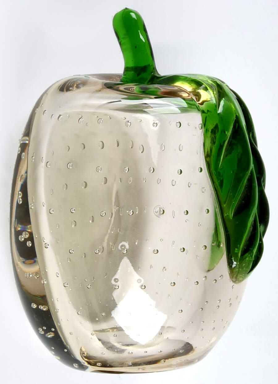 Murano Figurines Apple-Large Controlled Bubbles - No Box by Murano Glass-1