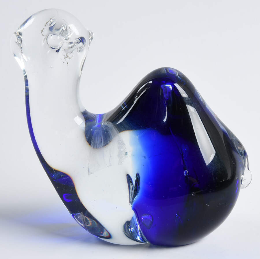 Murano Figurines Camel Sitting-Blue, Clear - Nb674, No Box by Murano Glass-1
