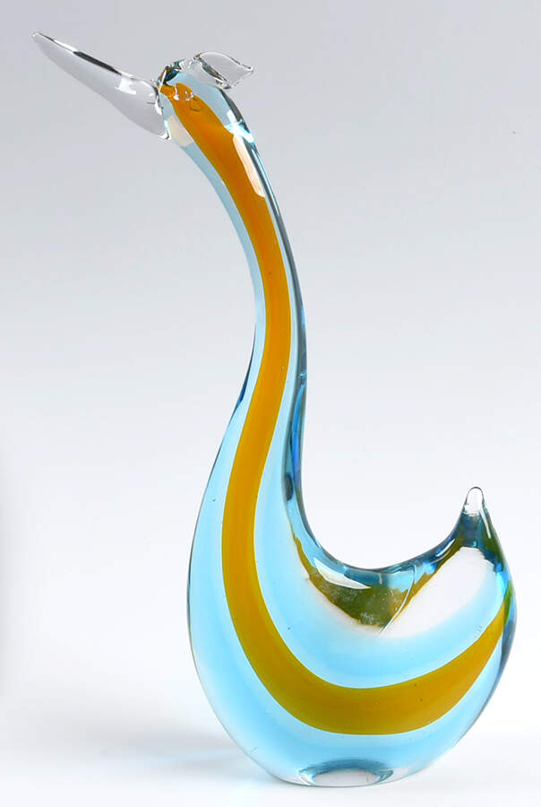 Murano Figurines Bird-Blue,Yellow - No Box by Murano Glass-1