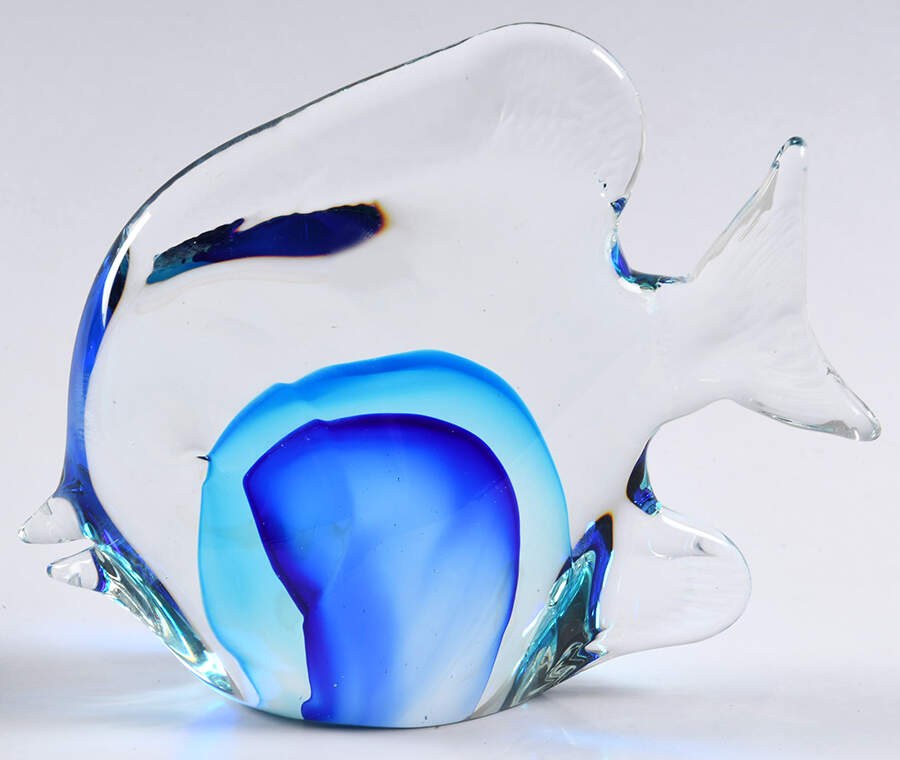 Murano Figurines Tropical Fish Blue - Nb713, No Box by Murano Glass-1