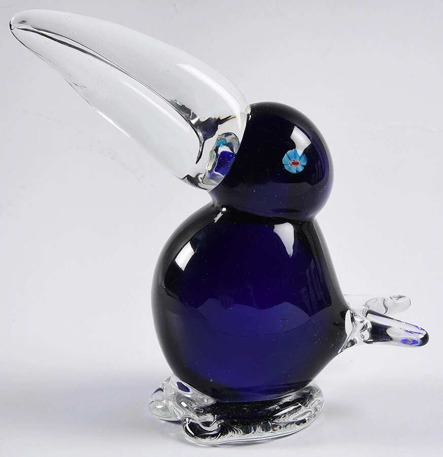 Murano Figurines Toucan Blue - Nb744, No Box by Murano Glass-1