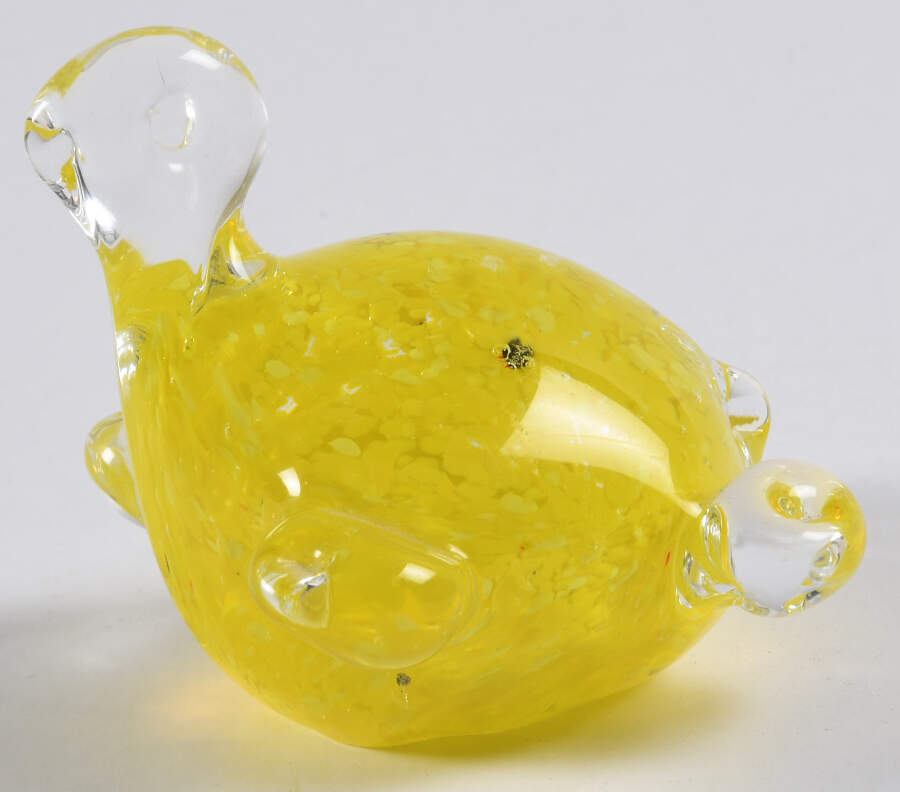 Murano Figurines Turtle Yellow - Nb741, No Box by Murano Glass-1