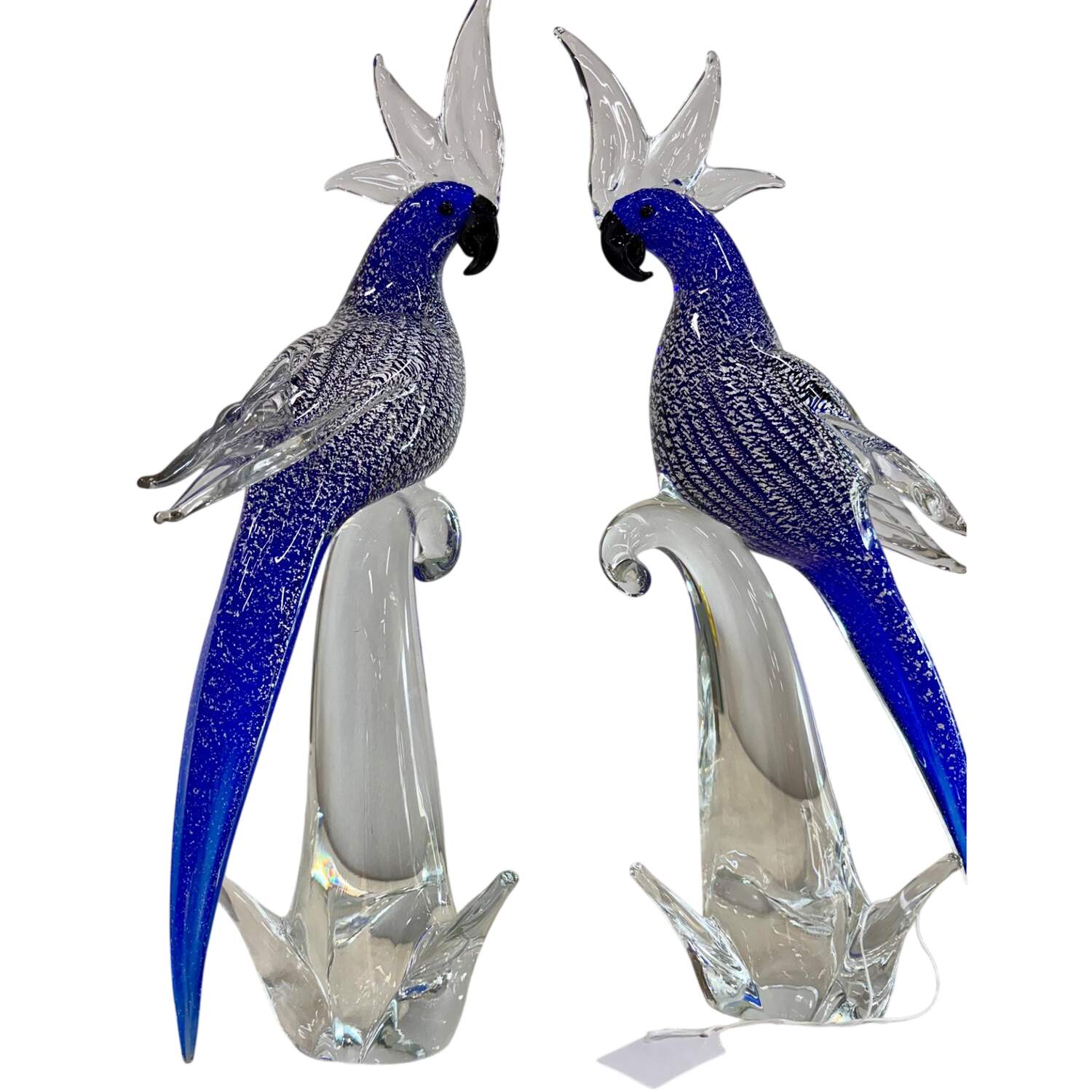 Murano Figurines Parrot-Pair - Nb796, No Box by Murano Glass-1