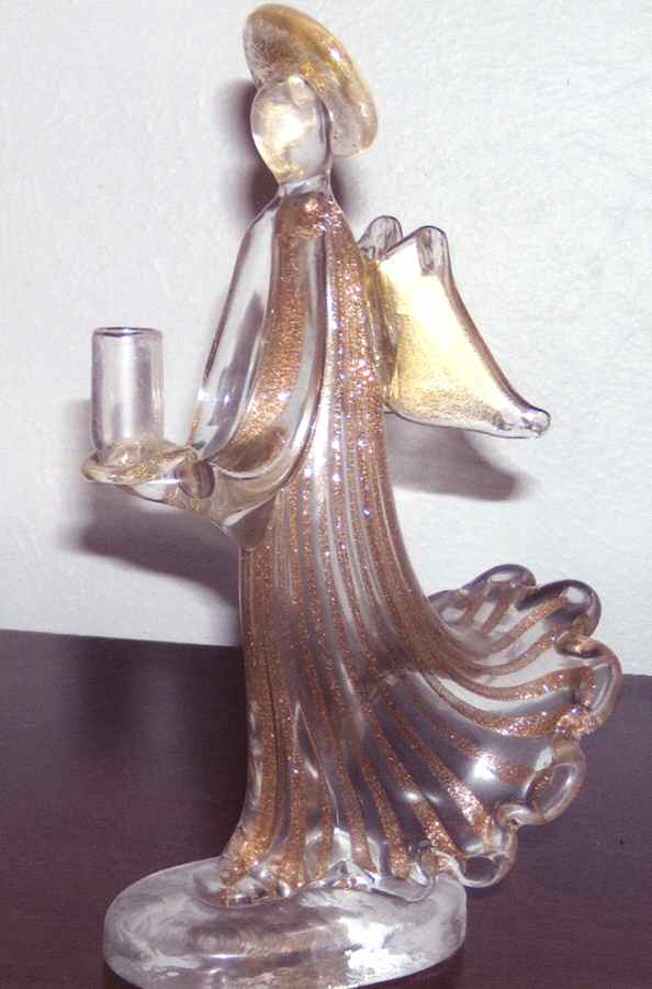 Murano Figurines Angel Candle Holder - No Box by Murano Glass-1