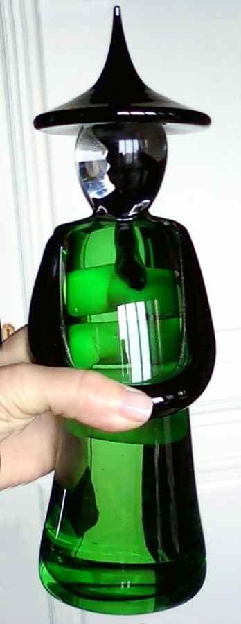 Murano Figurines Chinese Standing-Green - No Box by Murano Glass-1