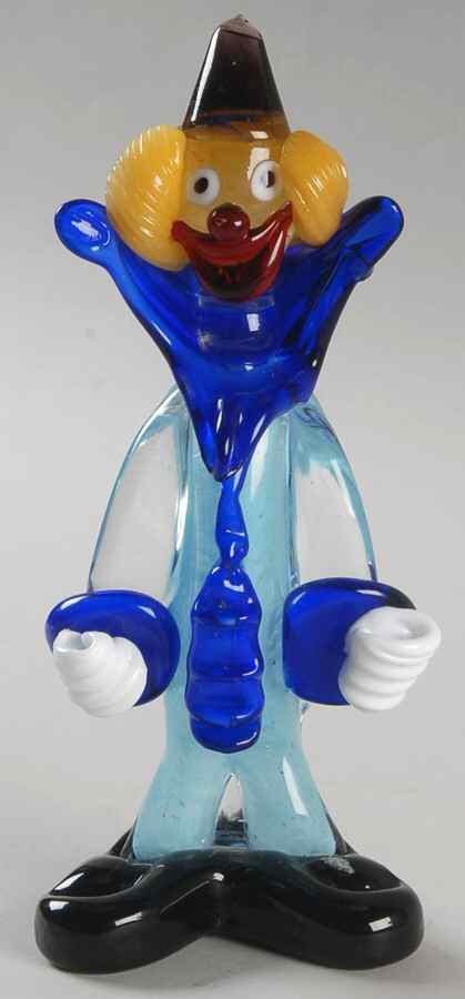 Murano Figurines Clown-Blue - No Box by Murano Glass-1