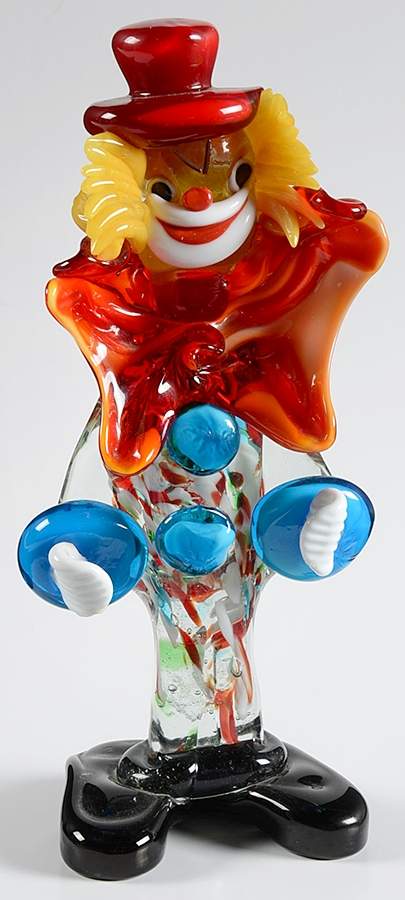 Murano Figurines Clown-Big Red Bowtie - No Box by Murano Glass-1