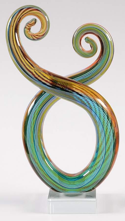 Murano Figurines Abstract Swirl Figurine - No Box by Murano Glass-1