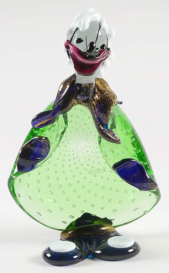 Murano Figurines Green Clown - No Box by Murano Glass-1