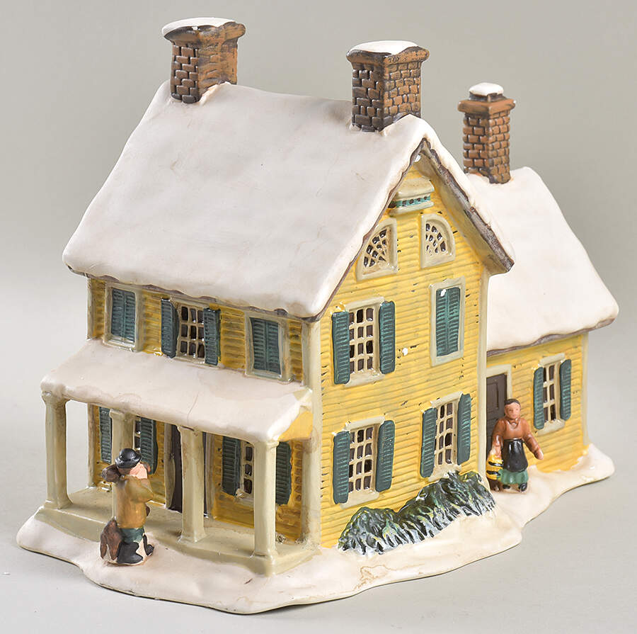 Currier & Ives Miniature Figurine American Homestead Winter - Boxed by Museum of the City of New York-1