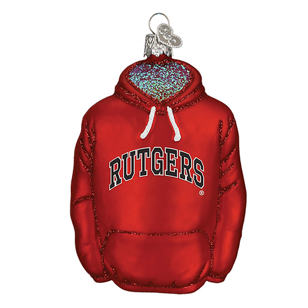 Collegiate Collection Rutgers University Hoodie - With Box Bx325 by Old World Christmas (Newer)-1