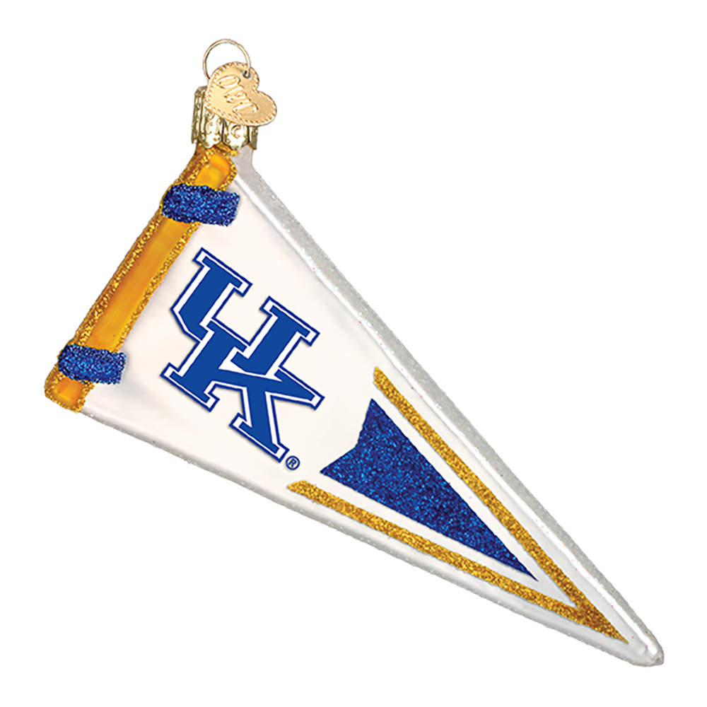 Collegiate Collection University Of Kentucky Pennant - Boxed by Old World Christmas (Newer)-1
