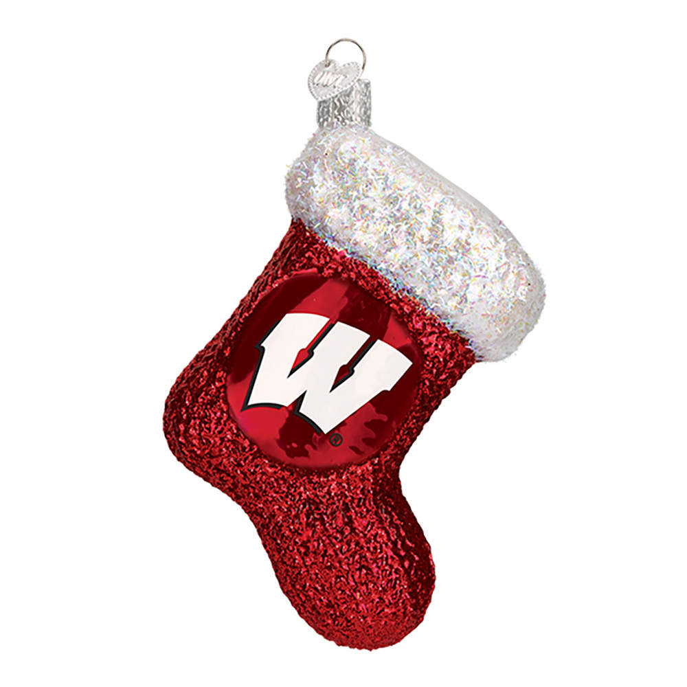 Collegiate Collection Univ Of Wisconsin Stocking - No Box by Old World Christmas (Newer)-1