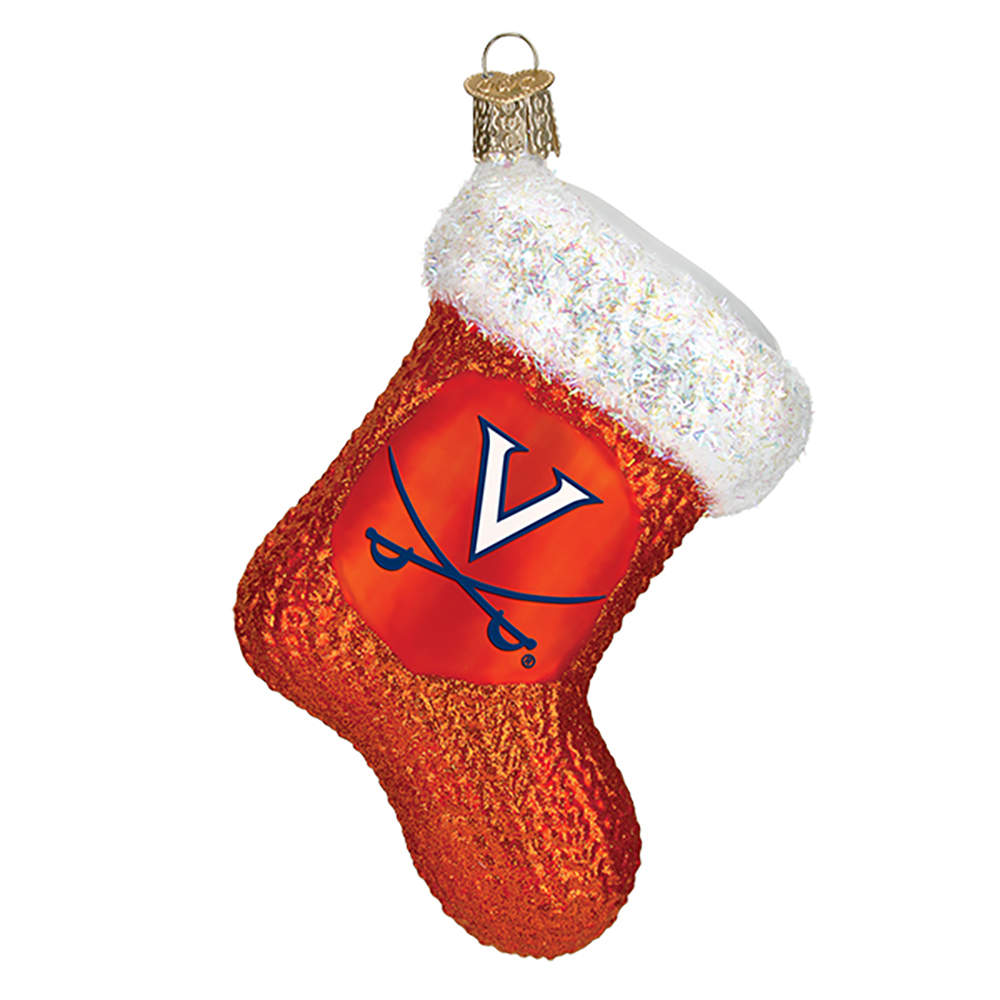 Collegiate Collection University Of Virginia Stocking - Boxed by Old World Christmas (Newer)-1