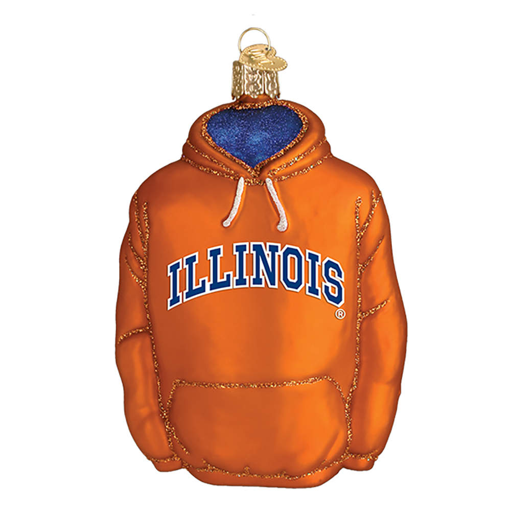 Collegiate Collection University Of Illinois Hoodie - Boxed by Old World Christmas (Newer)-1