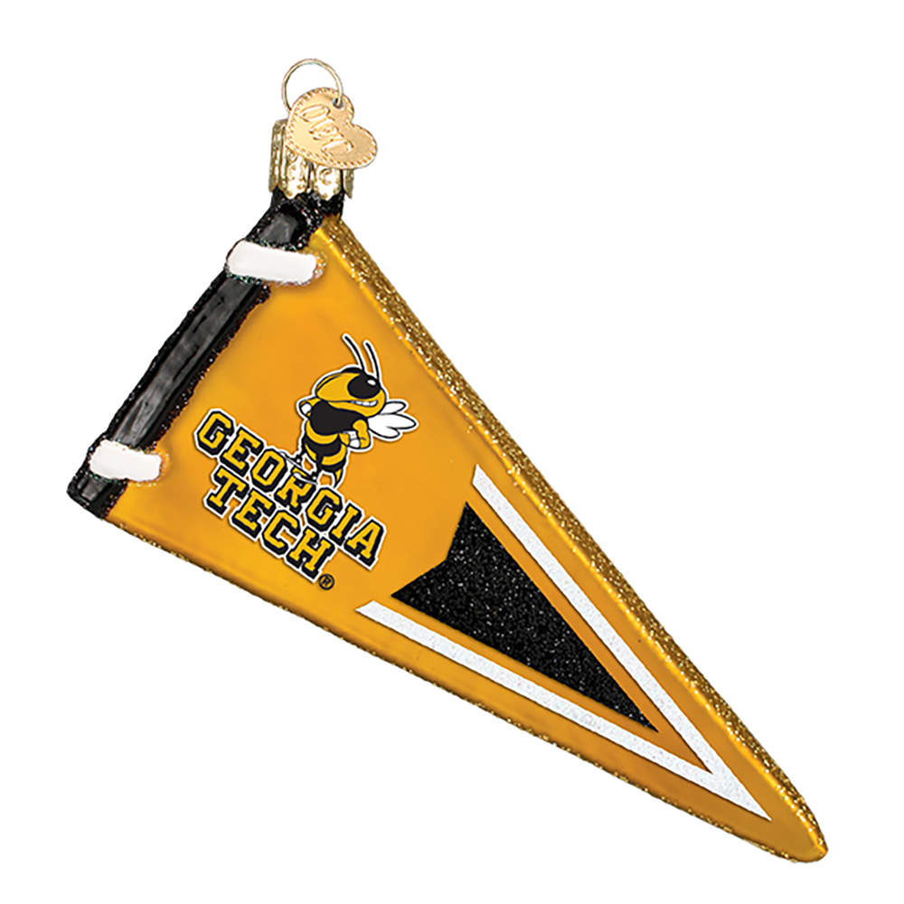 Collegiate Collection Georgia Institute Of Tech Pennant - Boxed by Old World Christmas (Newer)-1