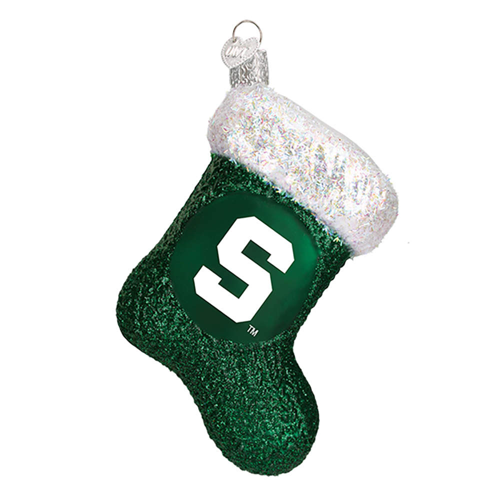 Collegiate Collection Michigan State Univ Stocking - Boxed by Old World Christmas (Newer)-1