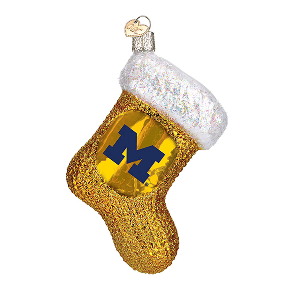 Collegiate Collection Univ Of Michigan Stocking - Boxed by Old World Christmas (Newer)-1